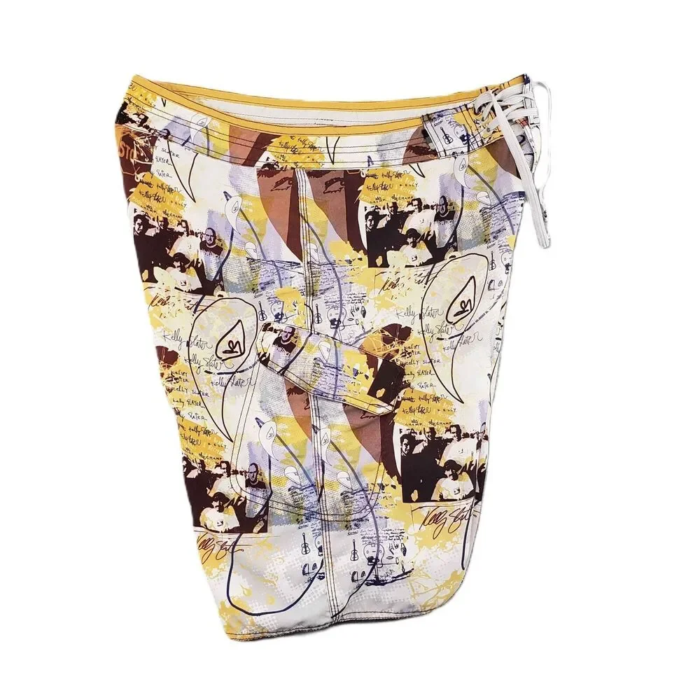 Vintage Quicksilver Kelly Slater Board Shorts Mens 36 Surfer Signature‎ Series